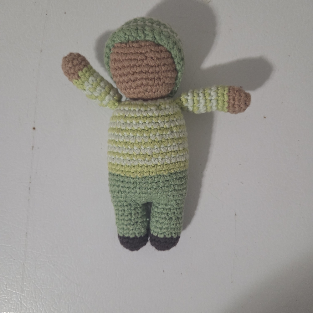 Pebble Pixie Rattle Green Plush Toy